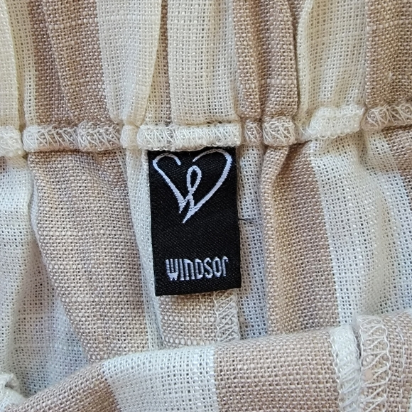 WINSOR roughed belted waist Linen short shorts with pockets XSMALL - Picture 6 of 7